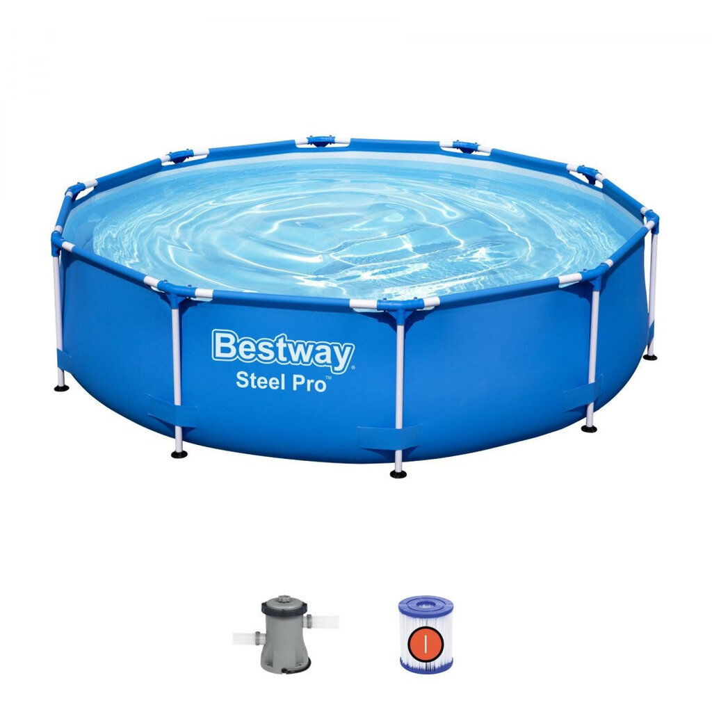 Karkasa baseins ar filtru Bestway, 305x76 cm cena un informācija | Baseini | 220.lv