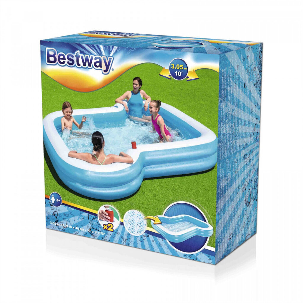 Piepūšamais baseins Bestway, 305x274x46 cm cena un informācija | Baseini | 220.lv