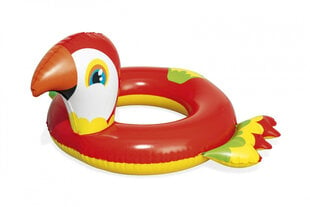 Piepūšamais peldēšanas aplis Bestway Parrot, 84x76 cm, sarkans cena un informācija | Piepūšamās rotaļlietas un pludmales preces | 220.lv
