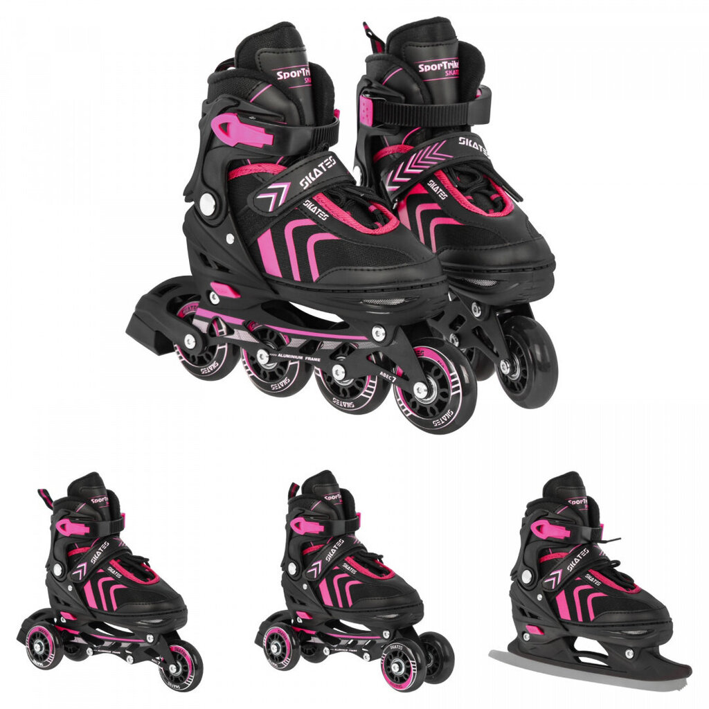 Transformējamās skrituļslidas Sport Trike, 31-34, rozā цена и информация | Skrituļslidas | 220.lv