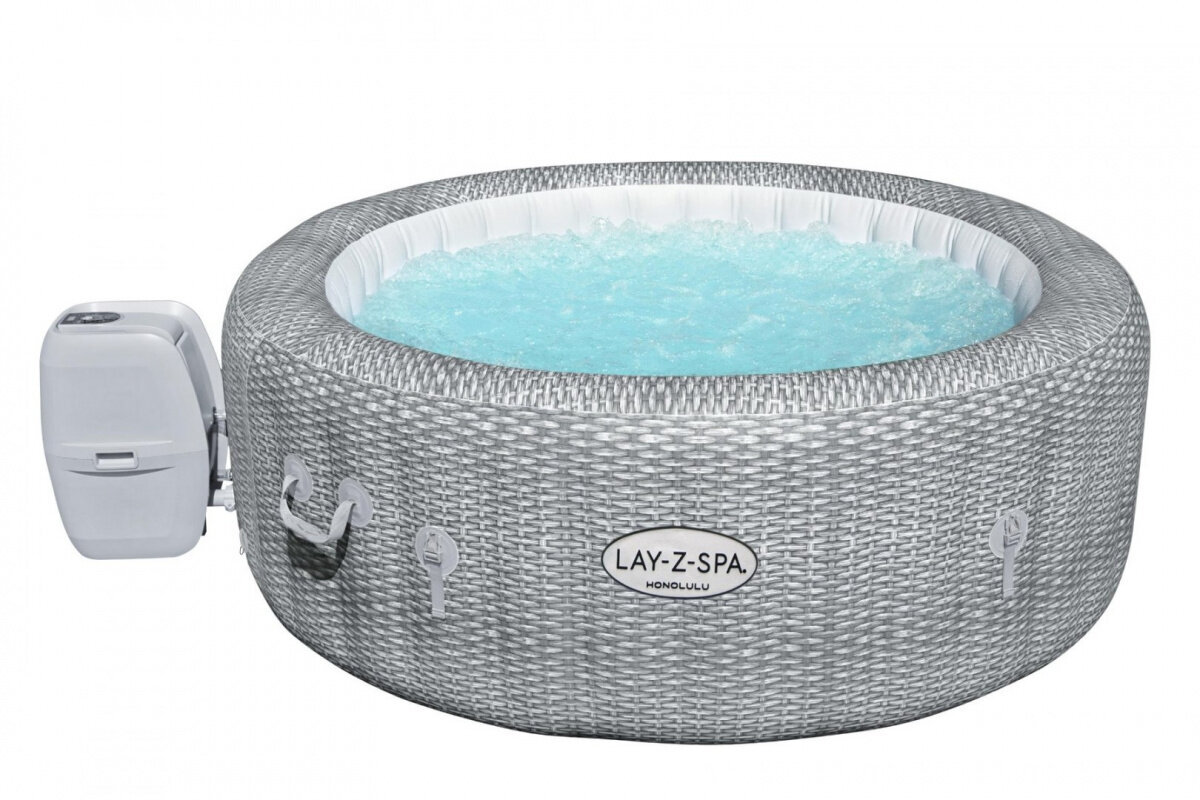 Burbuļvanna ar filtru Bestway Lay-Z-Spa Honolulu, 196x71 cm cena un informācija | Baseini | 220.lv