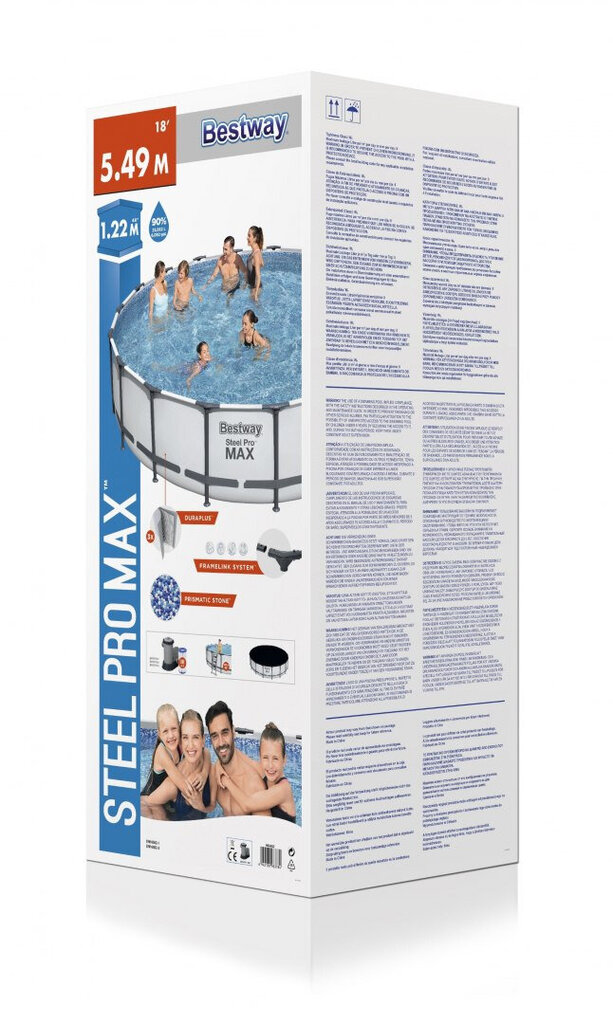 Baseins ar filtru Bestway Steel Pro Max, 549x122 cm цена и информация | Baseini | 220.lv