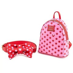 Mugursoma Disney Minnie Loungefly, rozā zirņi, 31 cm cena un informācija | Sporta somas un mugursomas | 220.lv