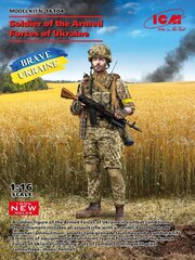 Līmējošais modelis ICM 16104 Soldier of the Armed Forces of Ukraine 1/16 цена и информация | Склеиваемые модели | 220.lv