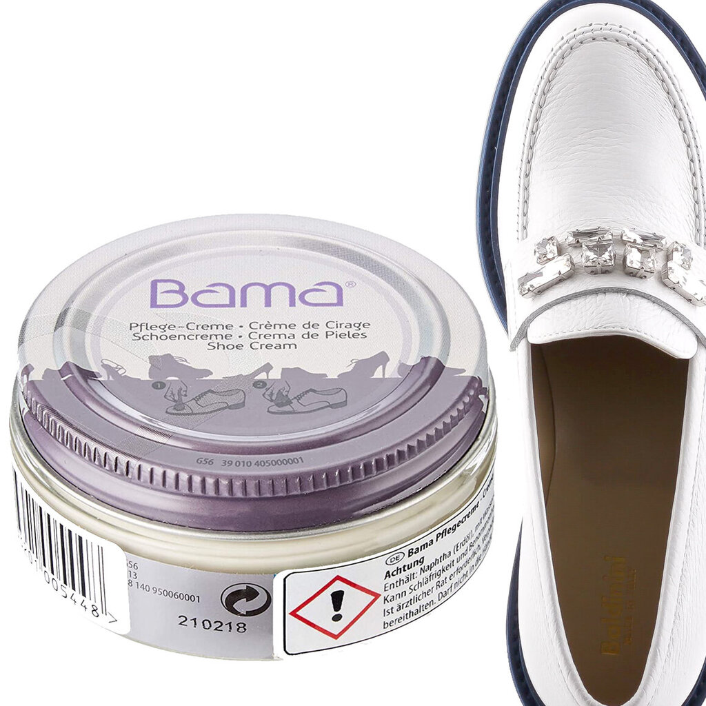Apavu krēms Bama® (balts), 50 ml cena un informācija | Līdzekļi apģērbu un apavu kopšanai | 220.lv