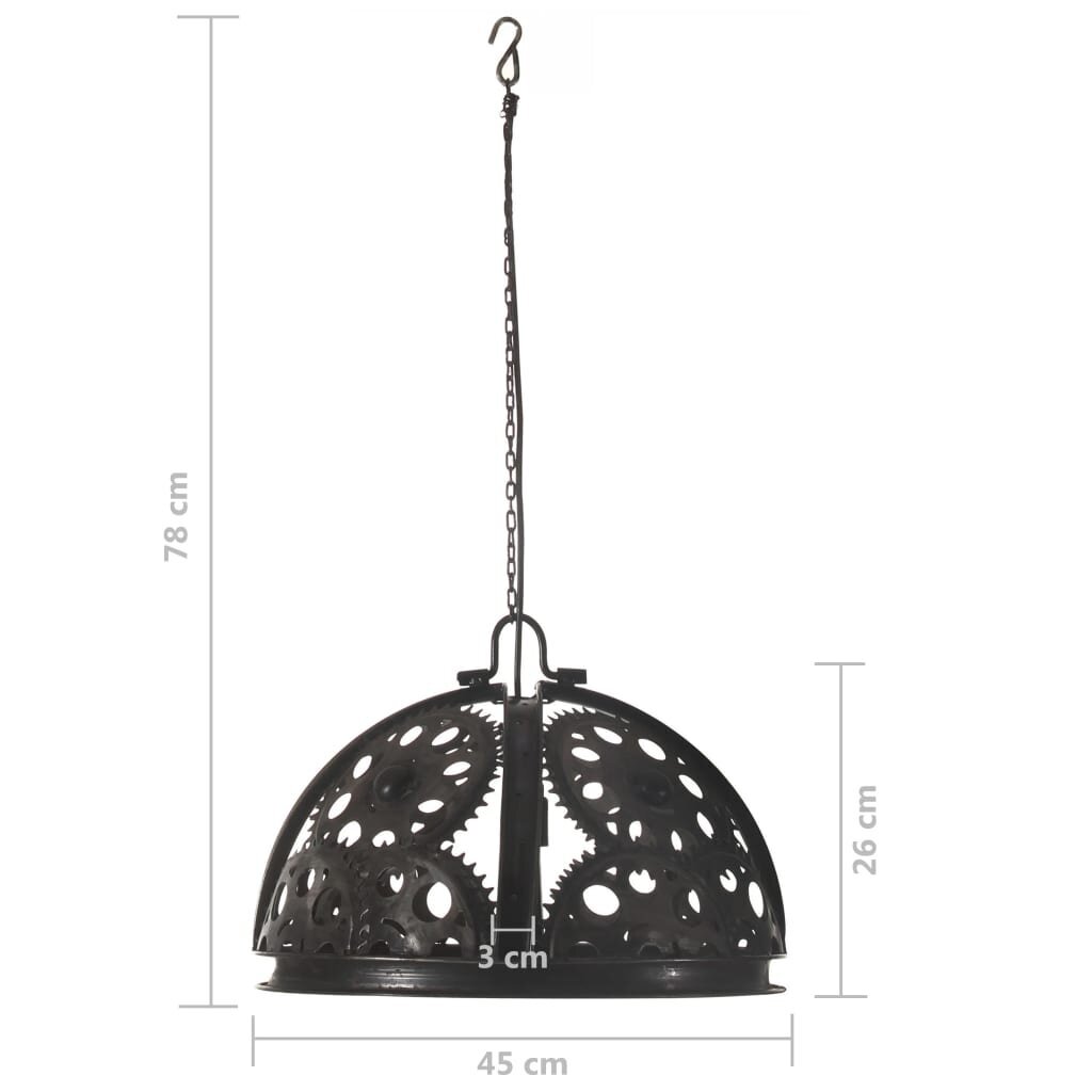 vidaXL griestu lampa, zobratu dizains, 45 cm, E27 cena un informācija | Lustras | 220.lv