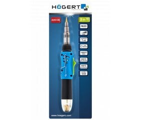 Hogert gāzes lodāmurs ar pjezo 220W - HT2C401 cena un informācija | Rokas instrumenti | 220.lv