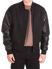 Мужская куртка CALVIN KLEIN JEANS Faux Leather Bomber 560075060, черная цена и информация | Мужские куртки | 220.lv