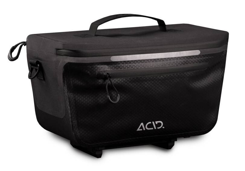 Ceļojuma soma uz bagāžnieka ACID Trunk Pro 10 RILink, melna cena un informācija | Velo somas, telefona turētāji | 220.lv