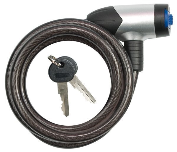 Velosipēda slēdzene ar turētāju Vorel, 8x1200 mm, melna cena un informācija | Velo slēdzenes | 220.lv