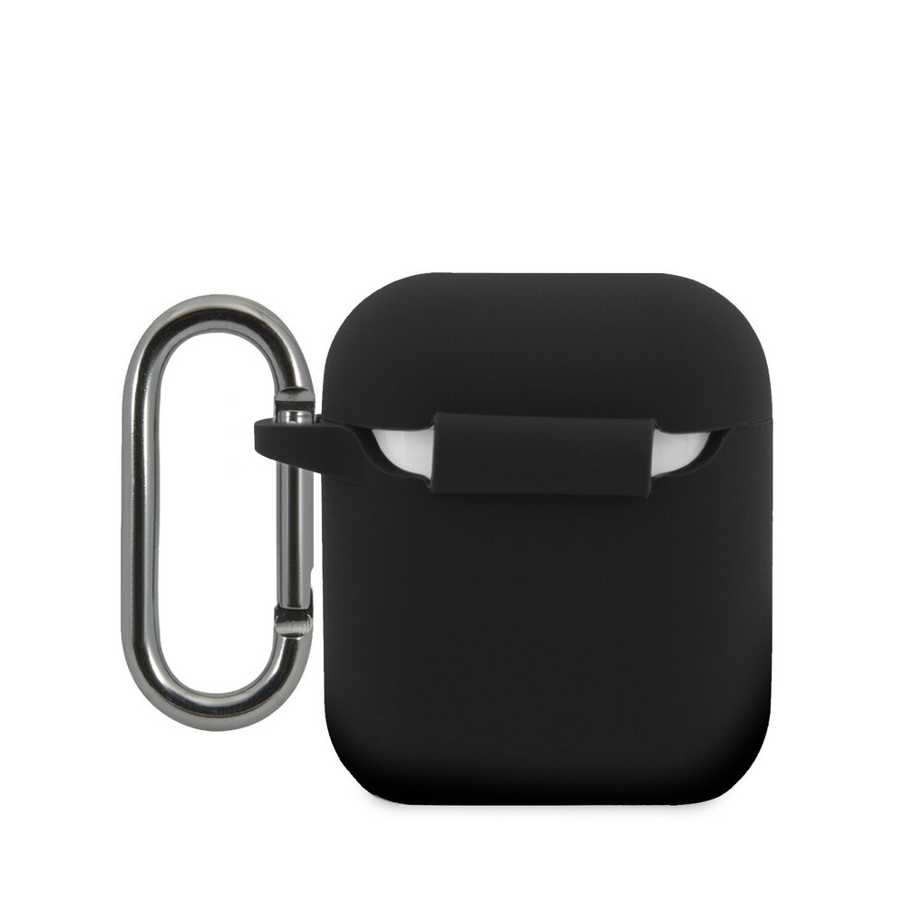 Lacoste Liquid Silicone Glossy Printing Logo Case for Airpods 1/2 Black cena un informācija | Austiņas | 220.lv