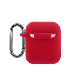 Lacoste Liquid Silicone Glossy Printing Logo Case for Airpods 1/2 Red cena un informācija | Austiņu piederumi | 220.lv