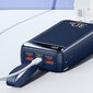 Remax RPP-522 30000mAh Uzlādes akumulātors 2x USB 20W + 22.5W PD USB-C QC Ātra uzlāde LCD Zila цена и информация | Lādētāji-akumulatori (Power bank) | 220.lv