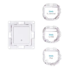 Настенный выключатель Shelly WS1, белый цена и информация | Электрические выключатели, розетки | 220.lv