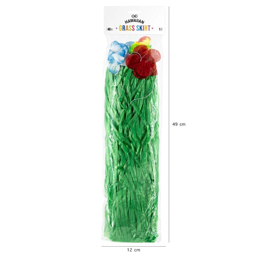 Havaju svārki, garums 40 cm, krāsa: zaļa 2876 cena un informācija | Karnevāla kostīmi, maskas un parūkas | 220.lv