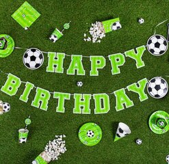 Garland "Daudz laimes dzimšanas dienā" futbols, 250 x 16,4 cm 9975 cena un informācija | Svētku dekorācijas | 220.lv