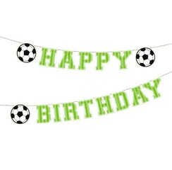 Гирлянда «Happy Birthday» Football, 250 x 16.4 см, 9975 цена и информация | Праздничные декорации | 220.lv