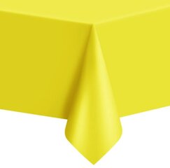 Пластиковая скатерть, 137 x 274 см, жёлтый цвет, 5732 цена и информация | Праздничная одноразовая посуда | 220.lv