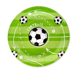 Одноразовые бумажные тарелки Football, 18 см, 9890 цена и информация | Праздничная одноразовая посуда | 220.lv