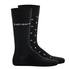 Комплект мужских носков из мягкой дышащей и эластичной ткани Emporio Armani Nero 2 Pack 545648769 цена и информация | Мужские носки | 220.lv