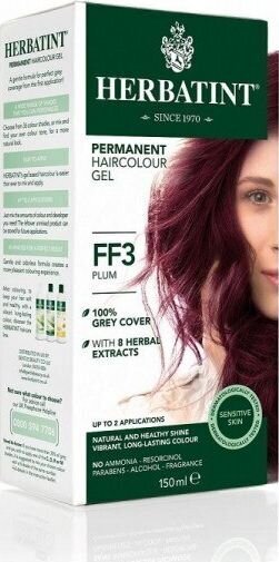 Ilgnoturīga matu krāsa Herbatint FF Madingi Flash FF3 sērija, plūme cena un informācija | Matu krāsas | 220.lv