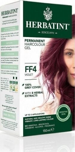 Ilgnoturīga matu krāsa Herbatint FF Trendy Flash FF4 Series, violeta cena un informācija | Matu krāsas | 220.lv