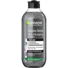 Micelārais gels ar oglekli Garnier Skin Naturals, 400 ml cena un informācija | Sejas ādas kopšana | 220.lv