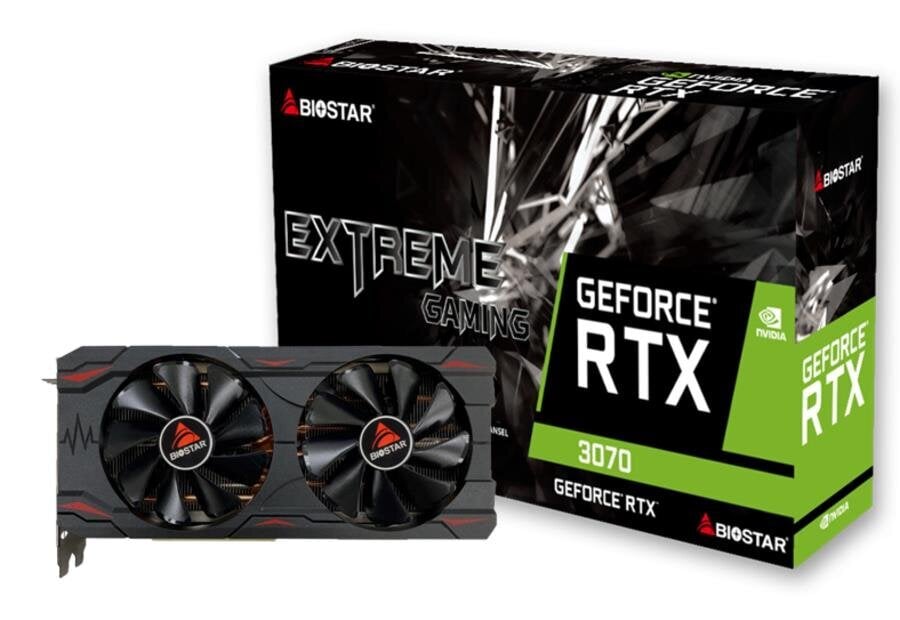 Videokarte Biostar Nvidia GeForce RTX 3070 VN3706RM82 цена и информация | Videokartes (GPU) | 220.lv