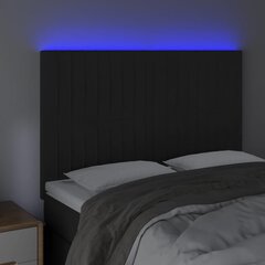 Изголовье со светодиодом, черное, 144x5x118/128 см цена и информация | Кровати | 220.lv