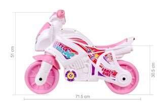 Детский балансировочный мотоцикл, розовый цена и информация | Балансировочные велосипеды | 220.lv