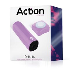 Dhalia Súper Vibrating Bullet with Remote Control High-powered USB Purple цена и информация | Action Сантехника, ремонт, вентиляция | 220.lv