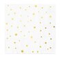 Papīra salvetes 33 x 33 cm, krāsa: balta, zvaigznes - zelta. 10 gab. 7930 cena un informācija | Vienreizējie trauki | 220.lv