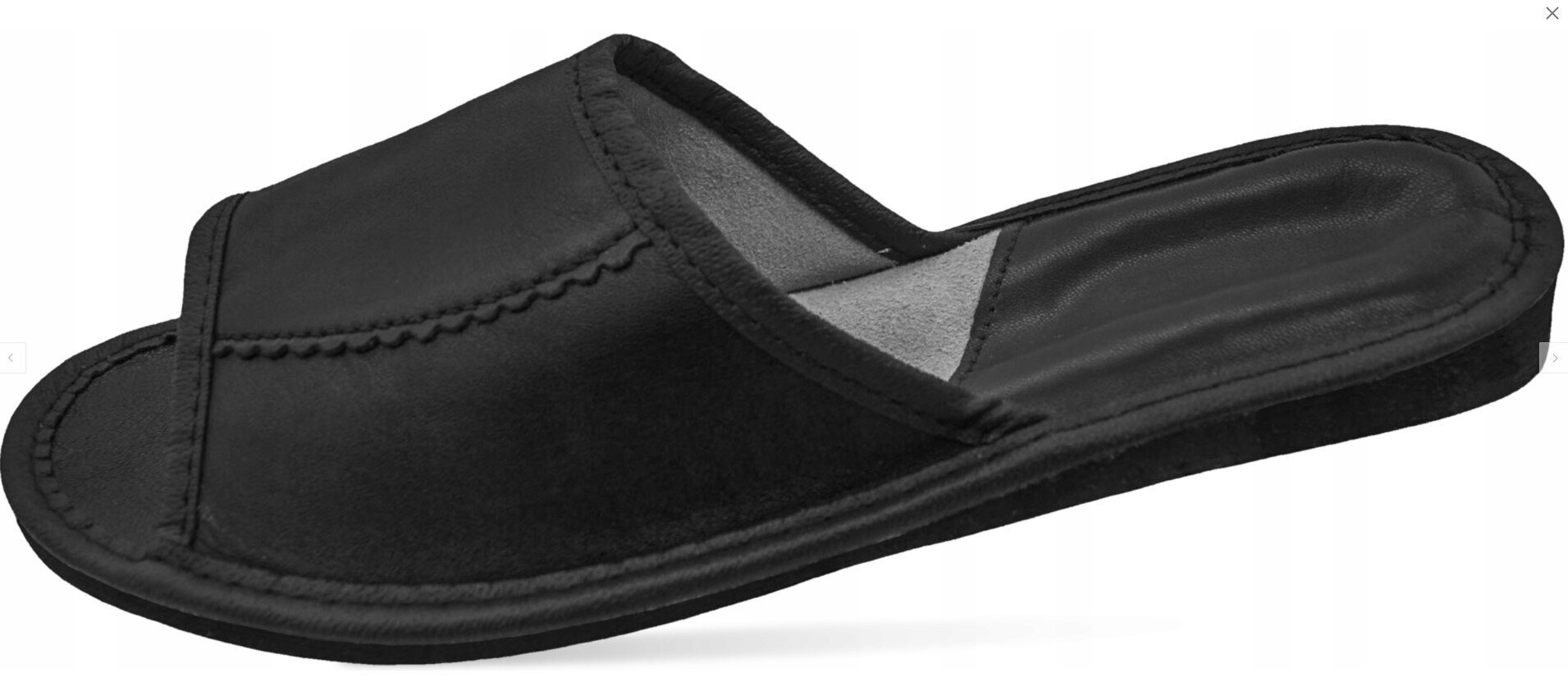 Vīriešu flip-flops no teļa ādas "Black" cena un informācija | Vīriešu iešļūcenes, čības, sandales | 220.lv