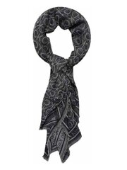 Женский шарф CALVIN KLEIN Monogram Jacquard 120x120 см, 545007467, черный цена и информация | Женские шарфы, платки | 220.lv