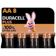 DURACELL ЩЕЛОЧНЫЕ БАТАРЕИ DURACELL PLUS POWER 100 AA LR6, 8 шт. цена и информация | Батарейки | 220.lv