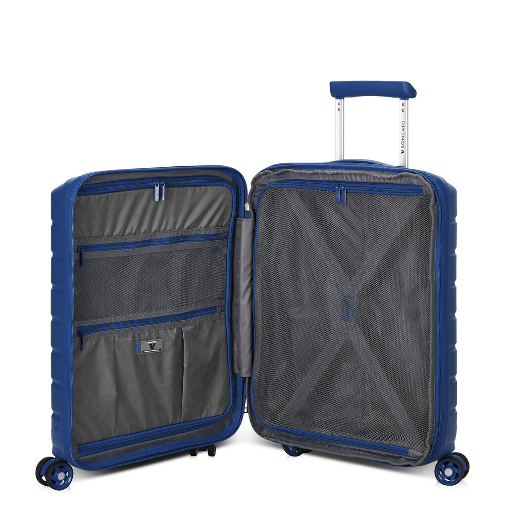 Koferis-rokas-bagāžas-Butterfly-zils cena un informācija | Koferi, ceļojumu somas | 220.lv