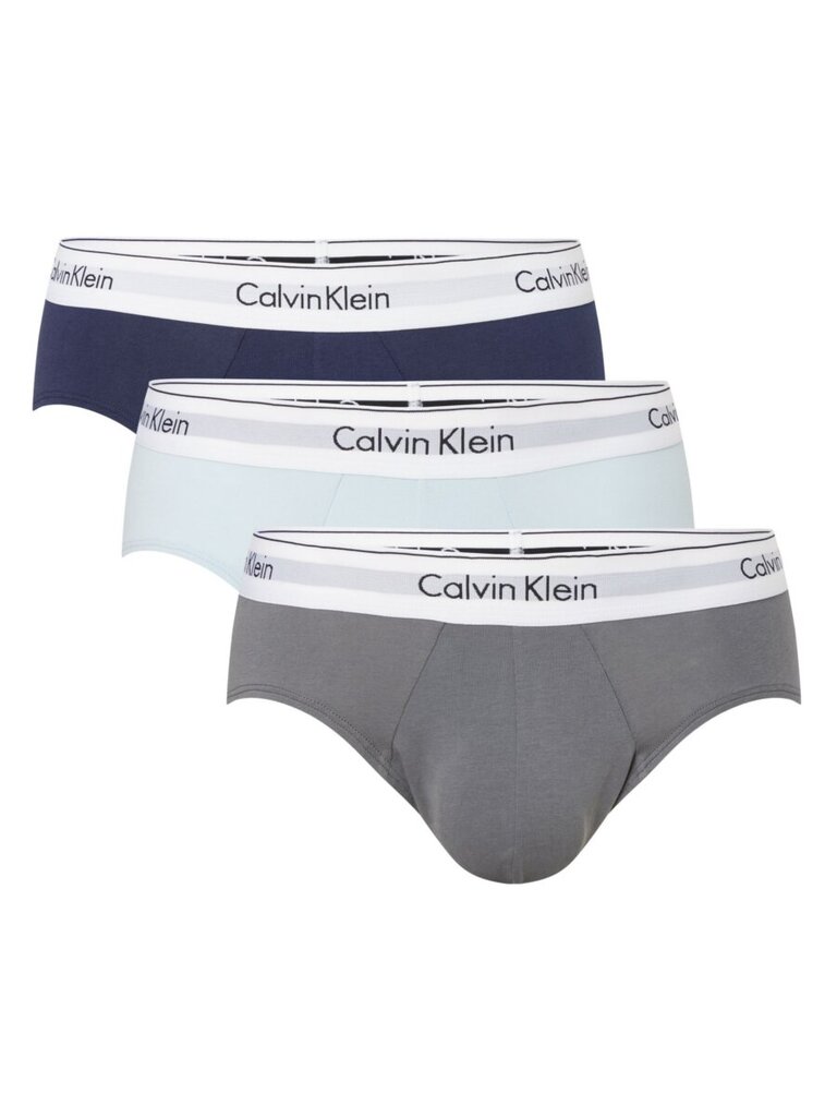 Vīriešu apakšbikses CALVIN KLEIN Hip Brief 3 gb. Multi 545662935 cena un informācija | Vīriešu apakšbikses | 220.lv