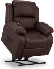 Вибромассажное кресло ZZ Don Descanso Trevi Brown Relax, 88 x 89 x 99 см., коричневое цена и информация | Кресла в гостиную | 220.lv