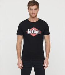 Lee Cooper vīriešu T-krekls AZZIK*02, melns 3568051685753 cena un informācija | Vīriešu T-krekli | 220.lv
