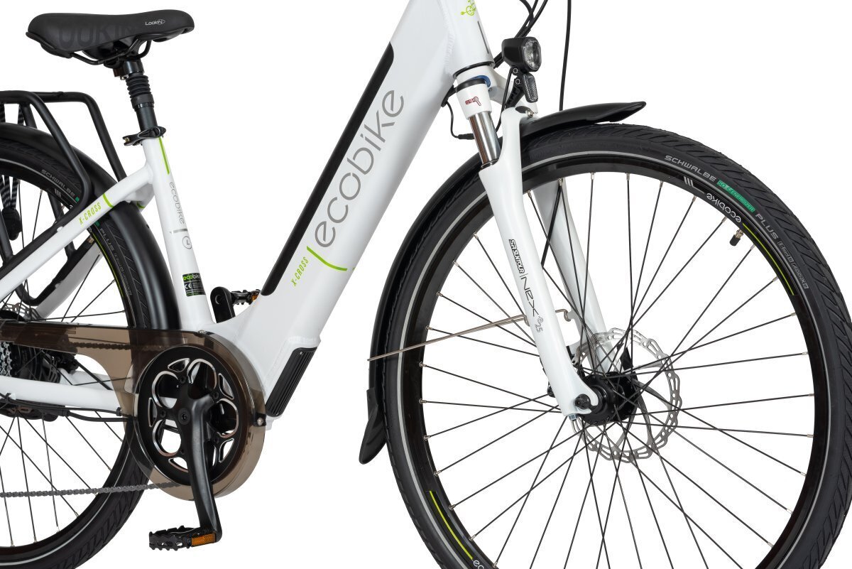 Elektriskais velosipēds Ecobike X-Cross 17,5 Ah LG, balts cena un informācija | Elektrovelosipēdi | 220.lv