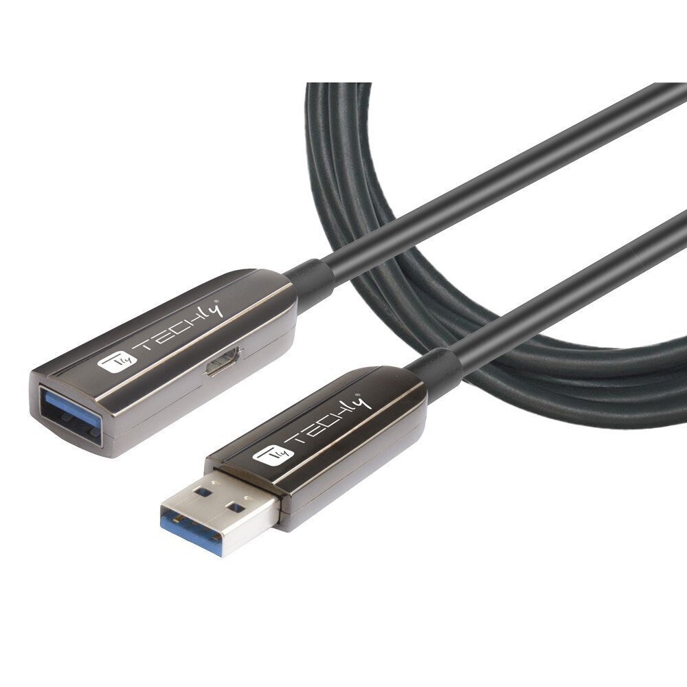 Techly USB 3.2 Gen1 A-A 20m 5Gbps cena un informācija | Adapteri un USB centrmezgli | 220.lv