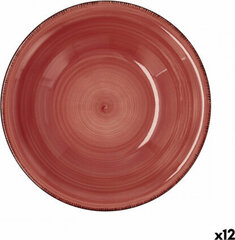 Quid Dziļais šķīvis Quid Vita Keramika Sarkans (ø 21,5 cm) (12 gb.) cena un informācija | Trauki, šķīvji, pusdienu servīzes | 220.lv