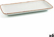 Ariane Pasniegšanas Plate Ariane Terra Taisnstūra Keramika Bēšs (36 x 16,5 cm) (6 gb.) cena un informācija | Trauki, šķīvji, pusdienu servīzes | 220.lv