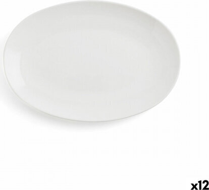 Ariane Pasniegšanas Plate Ariane Vital Coupe Ovāls Keramika Balts (Ø 26 cm) (12 gb.) cena un informācija | Trauki, šķīvji, pusdienu servīzes | 220.lv