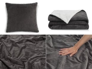 Плед и подушка Warm Hug Lux 2022 Dormeo, 200х200 см, Dark Gull Gray цена и информация | Одеяла | 220.lv