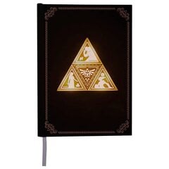 Zelda Triforce piezīmju grāmatiņa ar aizmugures apgaismojumu cena un informācija | Burtnīcas un papīra preces | 220.lv