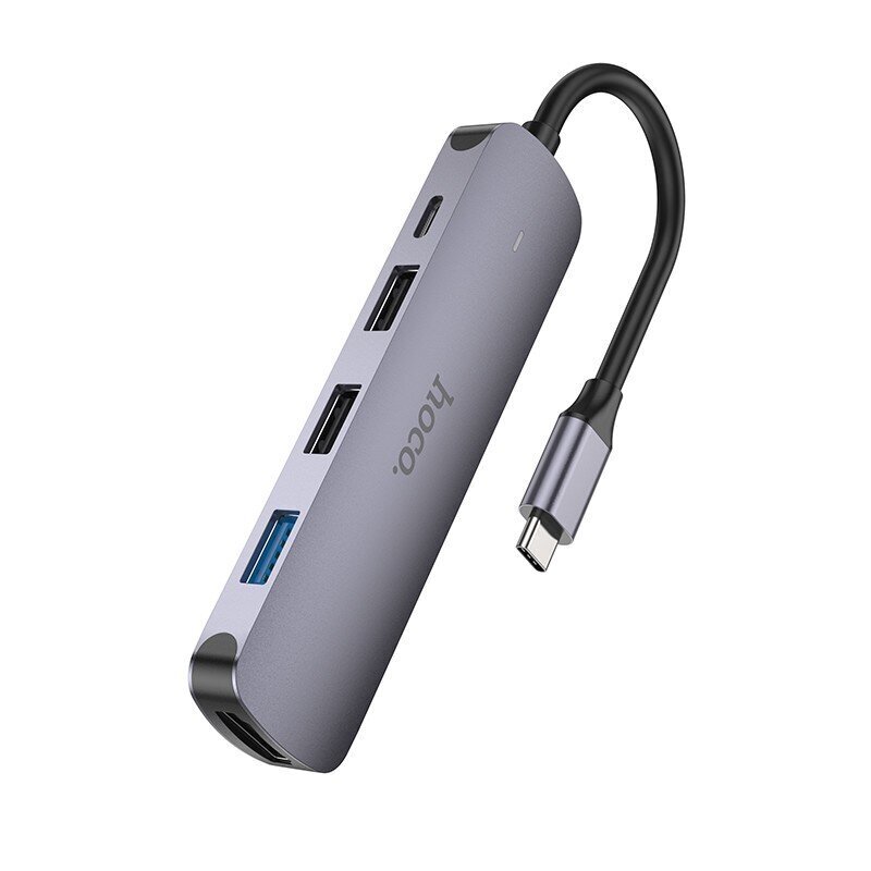 Parveidotājs Hoco HB27 Type-C Multi-Function HDMI+USB3.0+USB2.0*2+PD peleks cena un informācija | Adapteri un USB centrmezgli | 220.lv