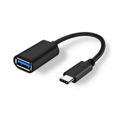 Parveidotājs no Type-C uz USB (OTG) melns цена и информация | Адаптеры и USB разветвители | 220.lv