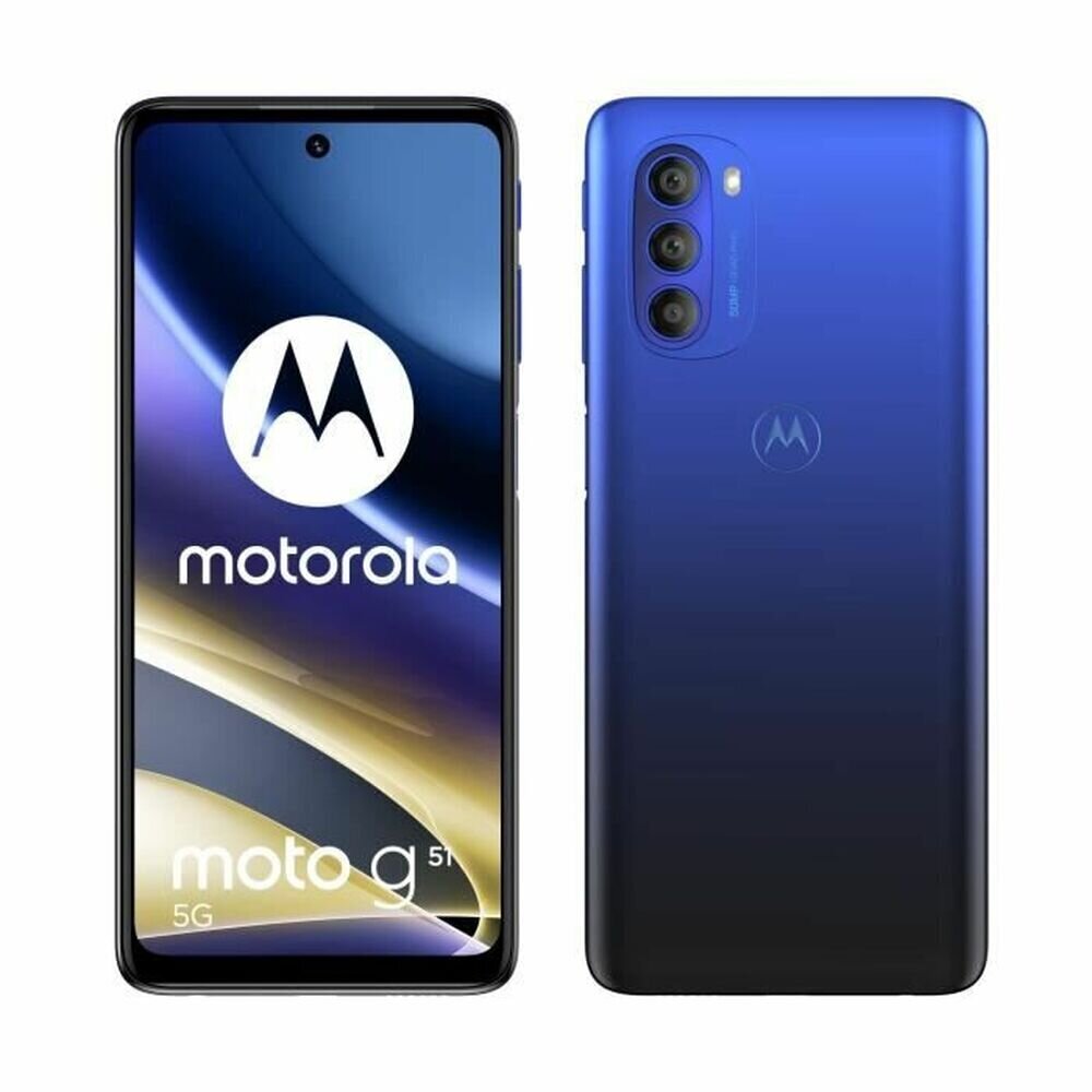 Motorola G51 4/64GB, Dual SIM Blue цена и информация | Mobilie telefoni | 220.lv