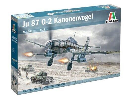 Ju 87 G-2 Kanonenvogel 1:72 ITALERI 1466 цена и информация | Kolekcionējamie modeļi | 220.lv